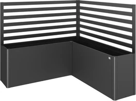 Biohort Rankgitter L-Form 201x201x91cm für Hochbeet dunkelgrau-metallic, 2 Stück