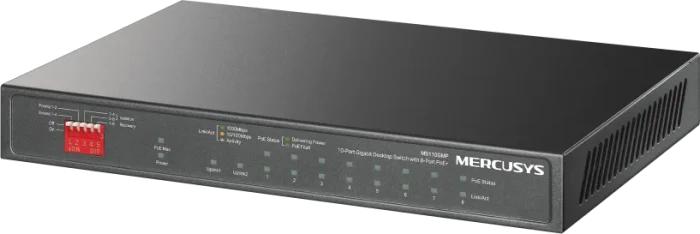 Mercusys Desktop Gigabit Switch, 8x RJ-45, 2x SFP, 111W PoE+