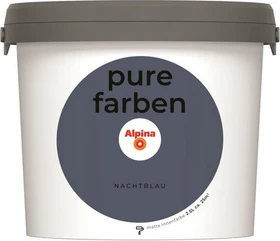 Alpina Farben Pure Farben Wandfarbe nachtblau innen blau, 2.5l