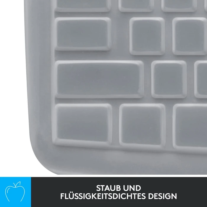 Logitech Protective Cover für Logitech K270, Logitech MK270 Desktop, Layouts: ISO-DE, Tastaturabdeckung, transparent