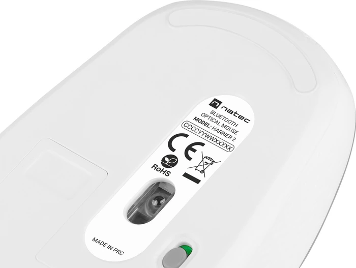 Natec Harrier 2 Wireless Mouse weiß/grau, Bluetooth