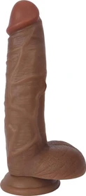 Bareskin Realistischer Dildo mit Hodensack braun