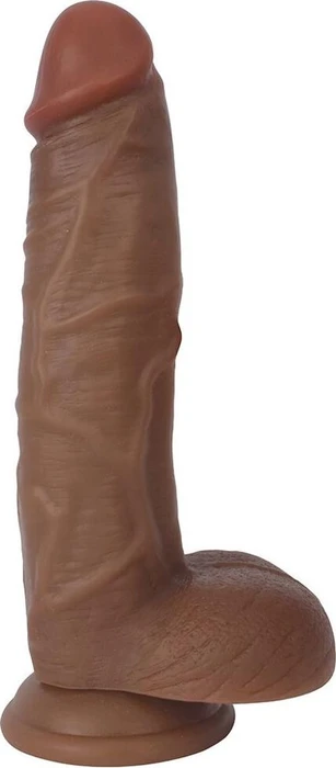 Bareskin Realistischer Dildo mit Hodensack braun