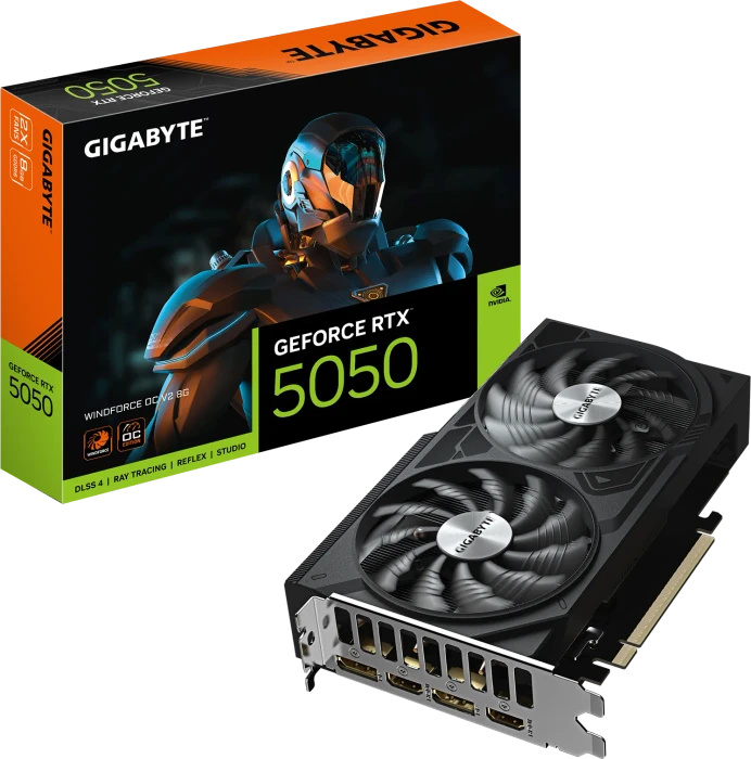GIGABYTE GeForce RTX 5050 Windforce OC V2 8G, 8GB GDDR6, 2x HDMI, 2x DP