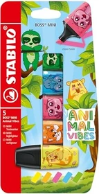 STABILO Boss Mini Animal Vibes sortiert, 5er-Pack