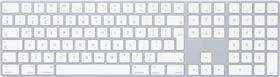 Apple Magic Keyboard mit Ziffernblock, weiß/silber, Bluetooth, US (MQ052LB/A)