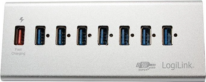 LogiLink Aluminium USB-Hub, 8x USB-A 3.0, USB 3.0 Micro-B [Buchse]