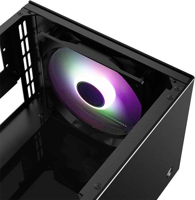 Jonsbo T8, schwarz, Glasfenster, Mini-ITX