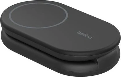 Belkin BoostCharge Magnetische, einklappbare, kabellose 2-in-1-Ladestation mit Qi2 (15W) schwarz