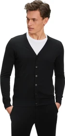 Falke Basic Apparel Cardigan V-Ausschnitt Strickjacke schwarz (Herren)