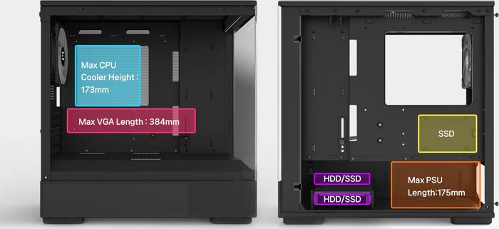 Zalman P10 Black, Glasfenster