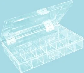 Hünersdorff PS-Compact Sortimentskasten mit 13 Fächern transparent