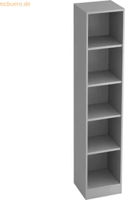 Hammerbacher Schrankwandsystem Solid 6+7 V6040, grau, Regal