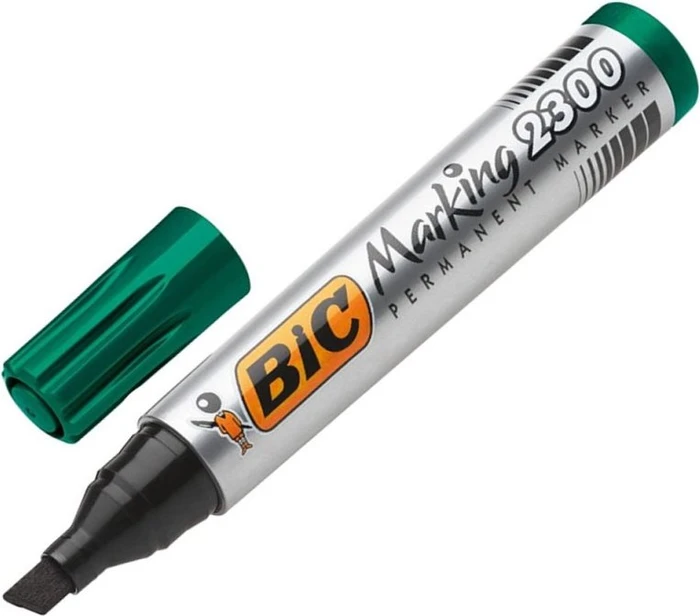 BIC Marking 2300 ECOlutions Permanentmarker Keilspitze 3.7-5.5mm grün, 12er-Pack, Box