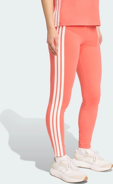 adidas Essentials 3-Streifen Cotton Leggings Hose lang semi turbo/white (Damen)