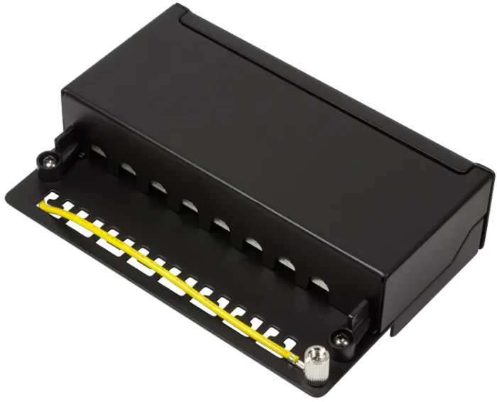 LogiLink Desktop Patchpanel Cat6a, für Tisch/Wand, 8-Port, schwarz