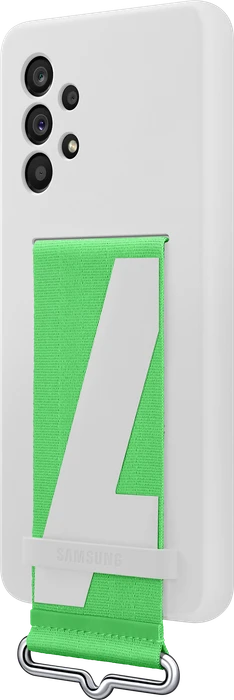 Samsung Silicone Cover with Strap für Galaxy A53 5G weiß