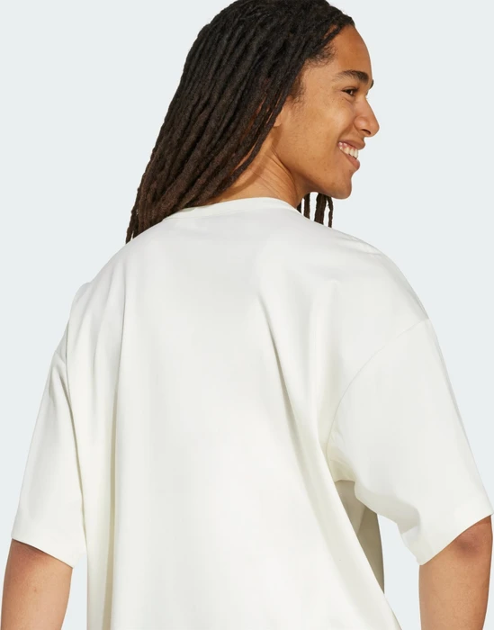 adidas Soft Lux T-Shirt kurzarm off white (Herren) (KB8095) – Bild 5 von 6