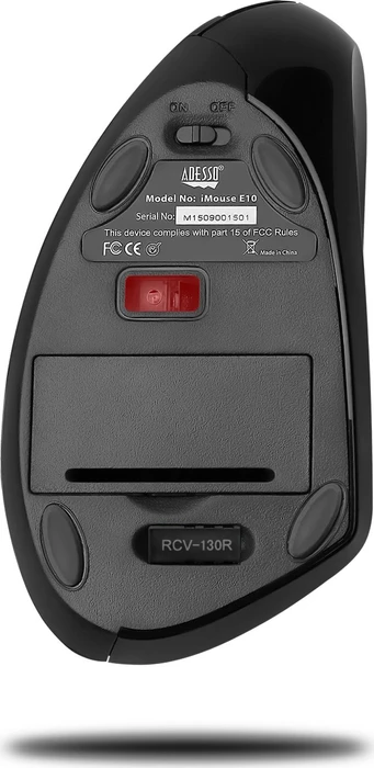 Adesso iMouse E10 Wireless Vertical Mini Mouse schwarz, USB