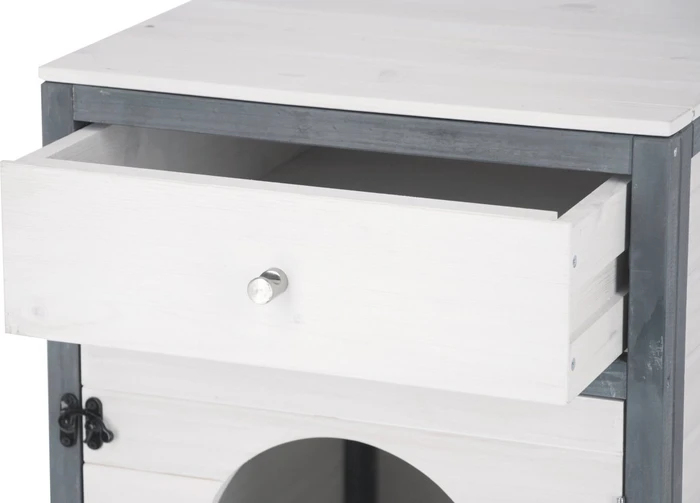 Kerbl Katzenschrank Ida, weiß/blau