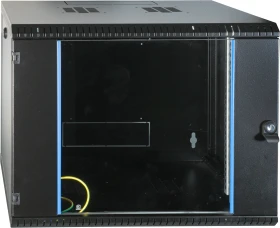 EFB Elektronik 19" Wandgehäuse 6HE, 1-teilig, fest, vormontiert, eigenbelüftet, Sicherheitsglastür, IP20, RAL 9005, 600mm tief
