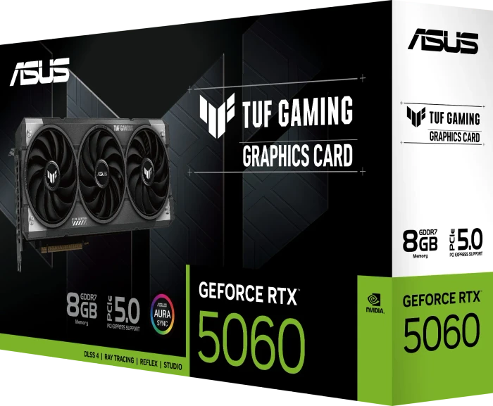 ASUS TUF Gaming GeForce RTX 5060, TUF-RTX5060-8G-GAMING, 8GB GDDR7, HDMI, 3x DP