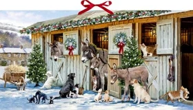 Coppenrath Weihnacht bei den Tieren im Stall Wand-Adventskalender