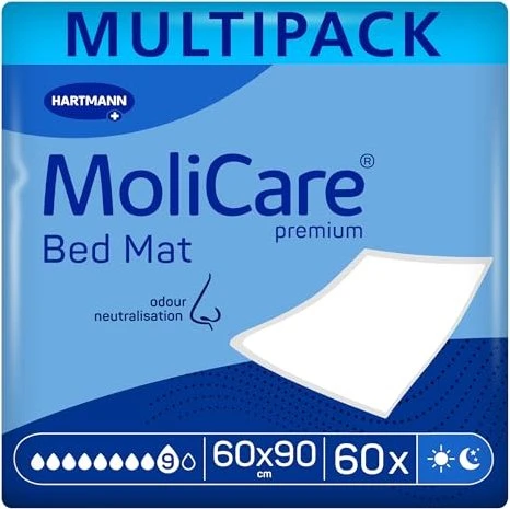 Hartmann MoliCare Premium Bed Mat 9 Tropfen Bettschutzeinlage, 60x90cm, 60 Stück
