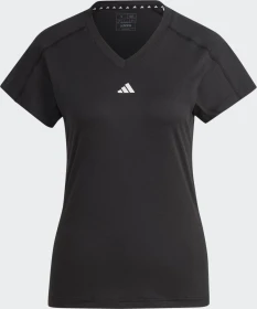 adidas Aeroready Train Essentials Minimal Branding V-Neck Funktionsshirt kurzarm schwarz (Damen)