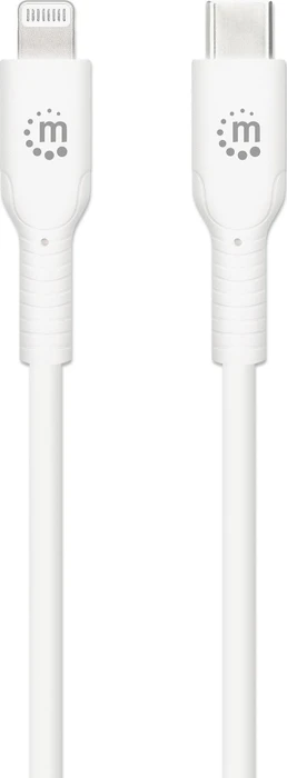 Manhattan USB-C auf Lightning Sync-/Ladekabel 0.5m weiß