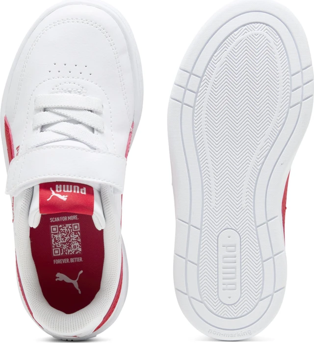 Puma Court Classic Clean puma white/for all time red (Junior)