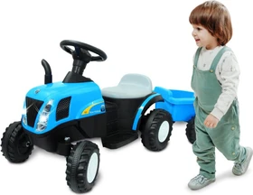 Jamara Ride-on Traktor New Holland mit Anhänger 6V blau
