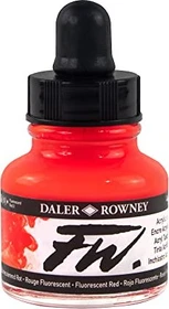 Daler Rowney FW Acrylic Ink fluorescent red, 29.5ml