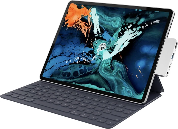 Targus HyperDrive 4-in-1 USB-C Hub für iPad Pro/Air, silber, USB-C 3.0 [Stecker]
