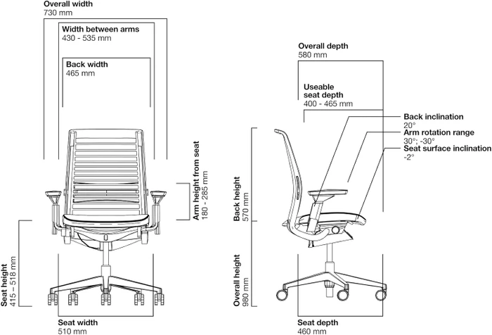 Steelcase Think Bürostuhl mit Armlehnen, beige/avokadogrün