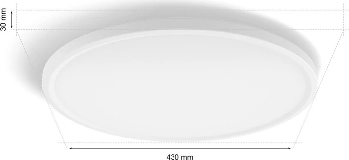 Philips Hue White and Color Ambiance Devote schlanke Deckenleuchte M