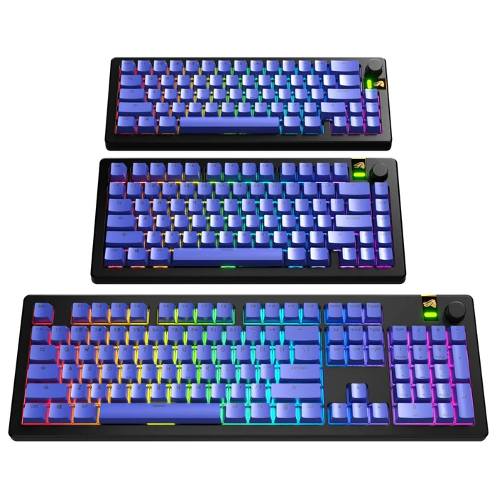 Glorious GPBT Basics Keycaps, Kunststoff (PBT), Mana Blue, blau, 130 Tasten, ANSI-US
