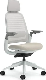 Steelcase Series 1 Bürostuhl mit Kopfstütze, beige