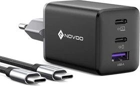 Novoo 67W 2-Port USB-C Ladegerät GaN III schwarz