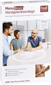 Bort Medical ManuBasic Handgelenkbandage rechts Größe XL beige, 1 Stück