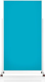Magnetoplan Moderationstafel VarioPin, mobile Pinnwand mit türkisen Filz, weiß/türkis, 100x180cm