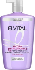 L'Oréal Elvital Hydra [Hyaluronic] Feuchtigkeits-Auffüllendes Shampoo, 1l