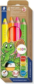 Staedtler Noris junior 140 Multifunktionsstift gelb/orange/rosa, Kartonetui, 4er-Set