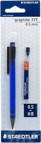 Staedtler graphite 777 Druckbleistift B 0.5mm graphit, blau/schwarz, Radierer, 12 Minen