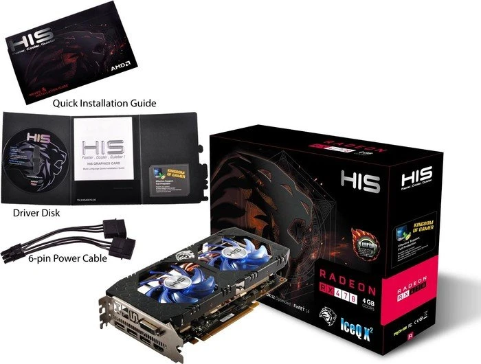 HIS Radeon RX 470 IceQ X² Turbo, 4GB GDDR5, DVI, HDMI, 3x DP