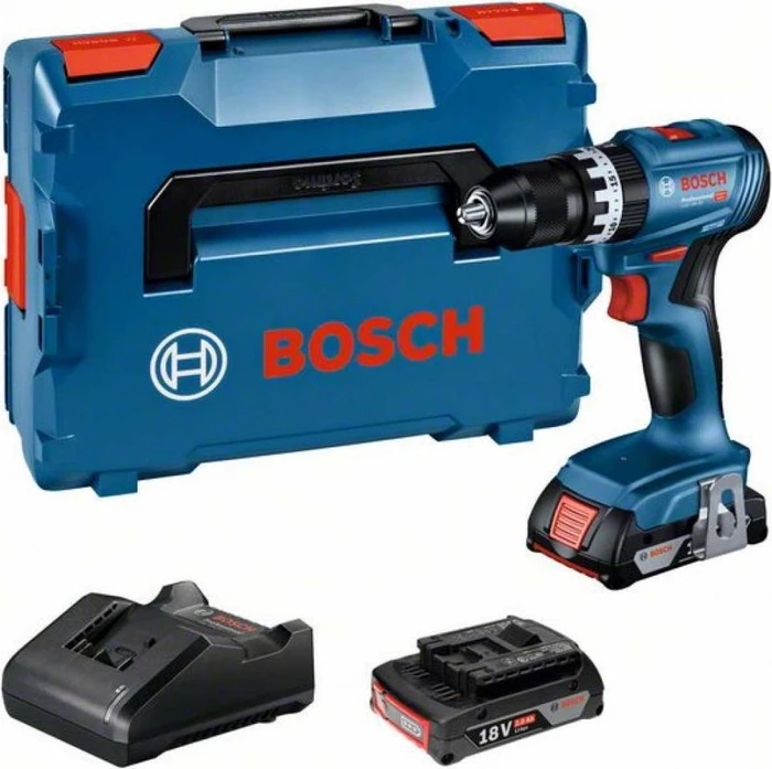 Bosch Professional GSB 18V-45 Akku-Schlagbohrschrauber inkl. L-Boxx + 2 Akkus 2.0Ah