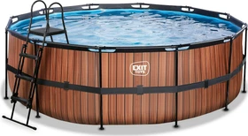 Exit Toys Wood Frame Pool mit Sandfilterpumpe rund 450x122cm