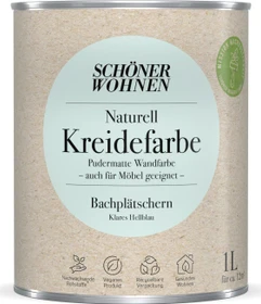 Schöner Wohnen Naturell Kreidefarbe innen bachplätschern klares hellblau, 1l