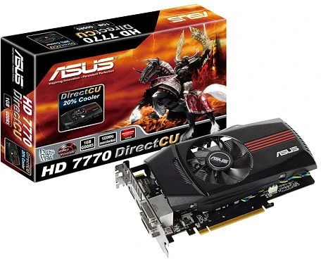 ASUS Radeon HD 7770 GHz Edition, HD7770-DC-1GD5-V2 DirectCU, 1GB GDDR5, 2x DVI, HDMI, DP