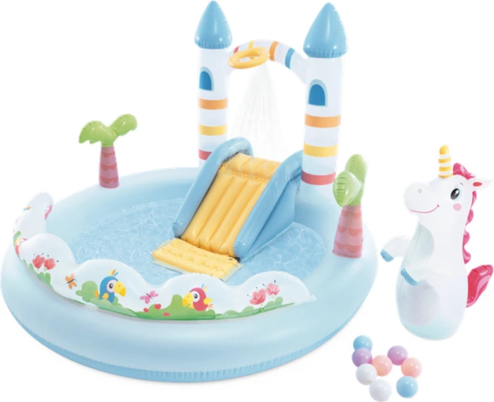 Intex Einhorn-Schloss Play Center Wasserrutsche